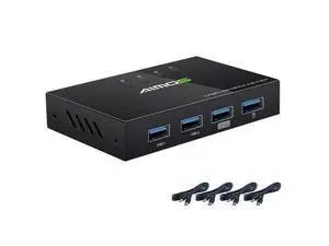 2.0 Switch KVM Switcher Splitter Box for 4 PC Sharing Printer Keyboard Mouse KVM 4K Switch Box Video Display 2.0 Switch KVM Switcher Splitter Box for 4 PC Sharing Printer Keyboard Mouse KVM 4K Switch Box Video Display