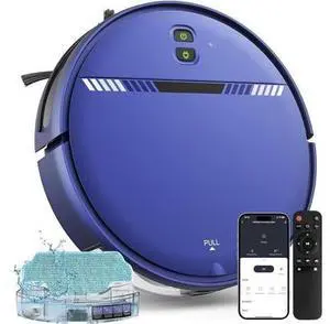 Robot Vacuum and Mop Combo, Robotic Vacuum Cleaner 2 in 1 with WiFi/App/Voice, Schedule, Water Tank and Dustbin, Self-Charging, Slim, Ideal for Hard Floor, Pet Hair, Carpet Robot Vacuum and Mop Combo, Robotic Vacuum Cleaner 2 in 1 with WiFi/App/Voice, Schedule, Water Tank and Dustbin, Self-Charging, Slim, Ideal for Hard Floor, Pet Hair, Carpet