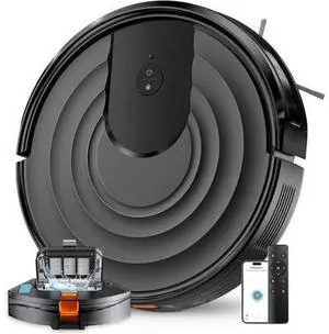 Robot Vacuum and Mop Combo, Robotic Vacuum Cleaner 5000Pa Strong Suction 130 Mins Runtime, Slim, Low Noise, Automatic Self-Charging, Wi-Fi/App/Alexa Control, Ideal for Hard Floor, Carpet, Pet Hair Robot Vacuum and Mop Combo, Robotic Vacuum Cleaner 5000Pa Strong Suction 130 Mins Runtime, Slim, Low Noise, Automatic Self-Charging, Wi-Fi/App/Alexa Control, Ideal for Hard Floor, Carpet, Pet Hair