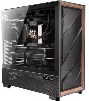 Flux Pro, 6 x PWM Fans Included, High-Airflow Front Panel with Walnut Wood, iShift PSU 90° Mount, USB3.0 x 2, Type-C, 420mm Radiator Support, Temp. Display, Full-Tower E-ATX PC Case Flux Pro, 6 x PWM Fans Included, High-Airflow Front Panel with Walnut Wood, iShift PSU 90° Mount, USB3.0 x 2, Type-C, 420mm Radiator Support, Temp. Display, Full-Tower E-ATX PC Case