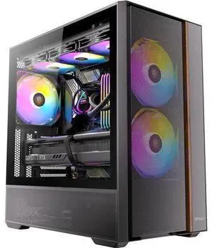 Flux Wood, 5 x PWM Fans Included, High-Airflow Front Panel with Walnut Wood, Type-C, 420mm Radiator & Back Connect Motherboard Support, Up to 9 Fans Simultaneously, Mid-Tower E-ATX PC Case FLUX REAR Flux Wood, 5 x PWM Fans Included, High-Airflow Front Panel with Walnut Wood, Type-C, 420mm Radiator & Back Connect Motherboard Support, Up to 9 Fans Simultaneously, Mid-Tower E-ATX PC Case FLUX REAR