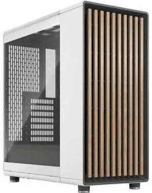 North Chalk White Tempered Glass Clear - Genuine Oak Wood Front - Glass Side Panel - Two 140mm Aspect PWM Fans Included - Type C USB - ATX Airflow Mid Tower PC Gaming Case North Chalk White Tempered Glass Clear - Genuine Oak Wood Front - Glass Side Panel - Two 140mm Aspect PWM Fans Included - Type C USB - ATX Airflow Mid Tower PC Gaming Case
