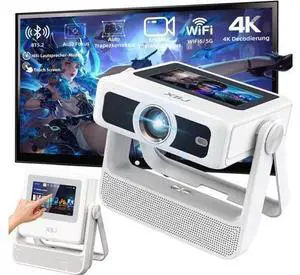 Mini Projector with WIFI, 4K Support Portable Projector 180° Rotatable.Full HD 1080P Outdoor Projector 17"-130" Screen Movie Projector. Compatible for Smartphone, Laptop, TV Stick,USB(No App Mini Projector with WIFI, 4K Support Portable Projector 180° Rotatable.Full HD 1080P Outdoor Projector 17"-130" Screen Movie Projector. Compatible for Smartphone, Laptop, TV Stick,USB(No App