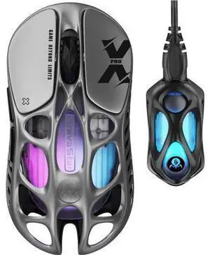 GravaStar Mercury X Pro Wireless Gaming Mouse Includes 8K Dongle, 32,000 DPI PAW3950 Sensor, 8,000Hz Polling, 49g Magnesium Alloy Hollow Frame, RGB Lighting, 5 Programmable Buttons GravaStar Mercury X Pro Wireless Gaming Mouse Includes 8K Dongle, 32,000 DPI PAW3950 Sensor, 8,000Hz Polling, 49g Magnesium Alloy Hollow Frame, RGB Lighting, 5 Programmable Buttons