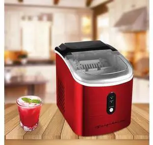 EFIC103-AMZ-SC Counter Top Maker with Over-Sized Ice Bucket, Stainless Steel, Self Cleaning Function, Heavy Duty, Stainless Red Stainless EFIC103-AMZ-SC Counter Top Maker with Over-Sized Ice Bucket, Stainless Steel, Self Cleaning Function, Heavy Duty, Stainless Red Stainless