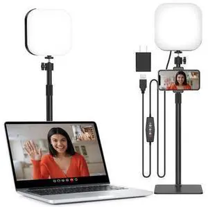 Video Conference Lighting, 180 LED Video Light with 3 Color & 5 Brightness & Timmer for Video Recording, Webcam Light Phone Holder for Laptop Computer Online Meeting, Video Calls, Live Streaming Video Conference Lighting, 180 LED Video Light with 3 Color & 5 Brightness & Timmer for Video Recording, Webcam Light Phone Holder for Laptop Computer Online Meeting, Video Calls, Live Streaming