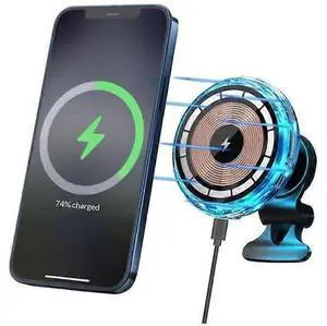 Ecocleanpath Upgraded Wireless Magnetic Car Charger for iPhone 15/14/13/12 Series, Auto-Alignment & 10W Fast Charging (Black) Ecocleanpath Upgraded Wireless Magnetic Car Charger for iPhone 15/14/13/12 Series, Auto-Alignment & 10W Fast Charging (Black)
