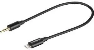 3.5mm TRS Male to Lightning Connector Microphone & Audio Adapter Cable 9 (22.86cm) (SR-C2000) black 3.5mm TRS Male to Lightning Connector Microphone & Audio Adapter Cable 9 (22.86cm) (SR-C2000) black