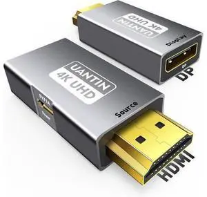 HDMI to DisplayPort Adapter (4K 60Hz 1080p 120Hz) Uni-Directional Only HDMI (Source) to DP (Display) Converter Male to Female for Laptop AMD NVIDIA PS5 Xbox and More - 1 Pack HDMI to DisplayPort Adapter (4K 60Hz 1080p 120Hz) Uni-Directional Only HDMI (Source) to DP (Display) Converter Male to Female for Laptop AMD NVIDIA PS5 Xbox and More - 1 Pack