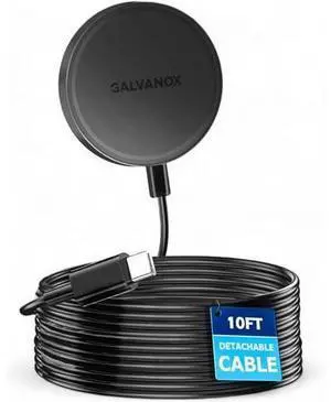 Galvanox Long Wireless Charger Compatible with MagSafe (10 Foot Cable) Magnetic 15W Fast Charging Pad for iPhone with Flexible Removable Cord (Black) Galvanox Long Wireless Charger Compatible with MagSafe (10 Foot Cable) Magnetic 15W Fast Charging Pad for iPhone with Flexible Removable Cord (Black)