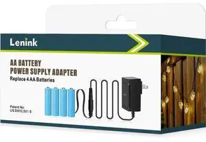 AC Power Supply Adapter for 4 AA Batteries AA Battery Replacement Adapter for LED Light LED Decorations (Black) AC Power Supply Adapter for 4 AA Batteries AA Battery Replacement Adapter for LED Light LED Decorations (Black)
