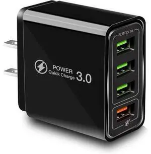 Ulti Charger 4 Ports with Quick Charger Boltz Pro Lightning Fast Charger Fast Charging Block for Smart Phones Tablets Devices with Multiple Ports | Wall Charge for Travel & Home Ulti Charger 4 Ports with Quick Charger Boltz Pro Lightning Fast Charger Fast Charging Block for Smart Phones Tablets Devices with Multiple Ports | Wall Charge for Travel & Home