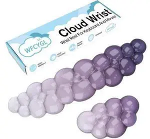 Gel Cloud Wrist Rest for Keyboard and Mouse Gradient Purple Clear Keyboard Wrist Rest Transparent Ergonomic Cute Mouse Wrist Pad Silicone Non-Slip Wrist Pad for Computer Gaming Laptop Home Office Gel Cloud Wrist Rest for Keyboard and Mouse Gradient Purple Clear Keyboard Wrist Rest Transparent Ergonomic Cute Mouse Wrist Pad Silicone Non-Slip Wrist Pad for Computer Gaming Laptop Home Office