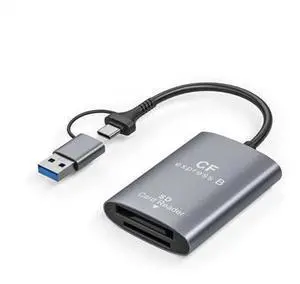 2 in 1 USB 3.0 Type C 10Gbps Card Reader with Cable Compatible with CFexpress Type A/ CFexpress Type B & SD Memory Cards Gray CFe-B+SD C 2 in 1 USB 3.0 Type C 10Gbps Card Reader with Cable Compatible with CFexpress Type A/ CFexpress Type B & SD Memory Cards Gray CFe-B+SD C