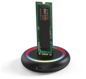 RGB USB C M.2 SATA/NVME SSD Enclosure USB C Docking Station External Dual Protocol USB3.1 Gen2 M.2 NGFF and NVME SSD Case RGB USB C M.2 SATA/NVME SSD Enclosure USB C Docking Station External Dual Protocol USB3.1 Gen2 M.2 NGFF and NVME SSD Case