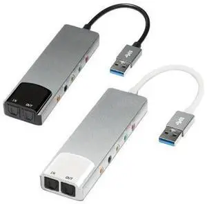 External USB Sound Card AC-3 DTS Headphone Adapter 7.1 5.1 Channel Soundcard Optical Adapter for Notebook Aluminium Sound Card External USB Sound Card AC-3 DTS Headphone Adapter 7.1 5.1 Channel Soundcard Optical Adapter for Notebook Aluminium Sound Card