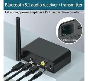Bluetooth 5.1 Audio Transmitter Receiver LCD Display SPDIF 3.5mm AUX RCA Coaxial Stereo Wireless Adapter PC TV Headphones BT07 Bluetooth 5.1 Audio Transmitter Receiver LCD Display SPDIF 3.5mm AUX RCA Coaxial Stereo Wireless Adapter PC TV Headphones BT07