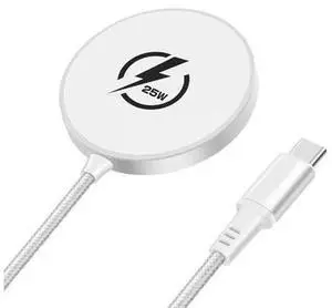 For iphone 16/17 25W Fast Charge Magnet Wireless Phone Charger Type C 25W PD Charger for iphone for google White For iphone 16/17 25W Fast Charge Magnet Wireless Phone Charger Type C 25W PD Charger for iphone for google White