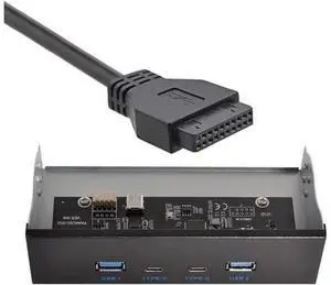 USB-C & USB 3.0 HUB 4 Ports Front Panel to Motherboard 20Pin Connector Cable for 5.25" CD-ROM Bay USB-C & USB 3.0 HUB 4 Ports Front Panel to Motherboard 20Pin Connector Cable for 5.25" CD-ROM Bay