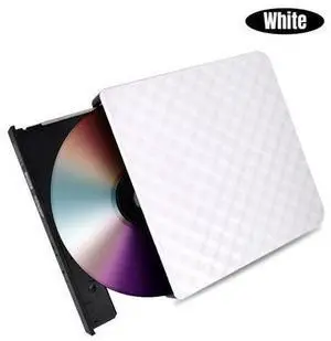 Portable Slim USB 3.0 External DVD-RW CD-RW Burner SATA Interface DVD CD Drive for Laptop Desktop Computer White Portable Slim USB 3.0 External DVD-RW CD-RW Burner SATA Interface DVD CD Drive for Laptop Desktop Computer White