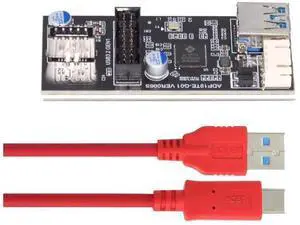 5Gbps Dual Ports Type-C USB-C & 19/20Pin Header to USB 3.0 20Pin & Type-E Female PCBA Type Adapter Splitter HUB 5Gbps Dual Ports Type-C USB-C & 19/20Pin Header to USB 3.0 20Pin & Type-E Female PCBA Type Adapter Splitter HUB