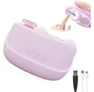 2 in 1 USB Charging Electric Nail Grinder and Polisher Intelligent Automatic Multifunctional Toe Finger Nail Clipper Pink 2 in 1 USB Charging Electric Nail Grinder and Polisher Intelligent Automatic Multifunctional Toe Finger Nail Clipper Pink