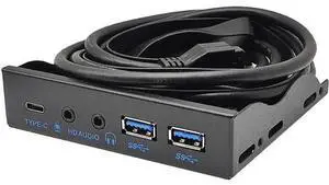 3.5 Inch USB Front Panel Hub of 10Gbps USB-C USB 3.2 Gen 2 ,2x USB 3.0 Ports and HD Audio Mic of Multi USB Slots , Motherboard USB 20-Pin & USB 3.2 Key-A Headers Required, Fits 3.5" PC Computer Case 3.5 Inch USB Front Panel Hub of 10Gbps USB-C USB 3.2 Gen 2 ,2x USB 3.0 Ports and HD Audio Mic of Multi USB Slots , Motherboard USB 20-Pin & USB 3.2 Key-A Headers Required, Fits 3.5" PC Computer Case