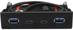 USB 3.2 10Gbps USB Front Panel Hub 3.5 inch Floppy Bay 2x Type-C and 2x USB-A 4 Ports Computer Case Expansion Adapter,USB 3.2 Motherboard Header 20Pin Key-A Type-E to 4 USB Splitter-2FT Cable USB 3.2 10Gbps USB Front Panel Hub 3.5 inch Floppy Bay 2x Type-C and 2x USB-A 4 Ports Computer Case Expansion Adapter,USB 3.2 Motherboard Header 20Pin Key-A Type-E to 4 USB Splitter-2FT Cable
