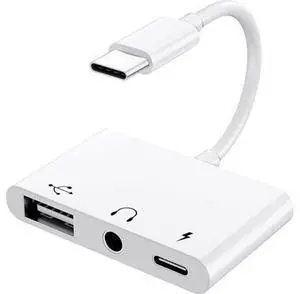 USB C to 3.5mm Jack Headphone Adapter with Charger OTG Cable Adapter Type C to Aux Audio Earphones Splitter for Galaxy S22 Ultra S21 S20 i-Pad Pro Air Pixel 4 Laptops USB C to 3.5mm Jack Headphone Adapter with Charger OTG Cable Adapter Type C to Aux Audio Earphones Splitter for Galaxy S22 Ultra S21 S20 i-Pad Pro Air Pixel 4 Laptops