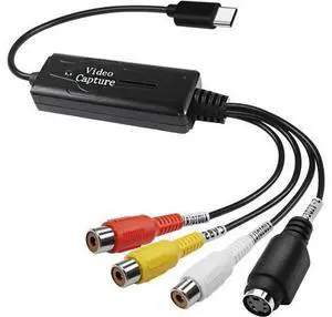 RCA AV to USB C Converter - 1 Channel AV NTSC PAL Video S Video/Composite to USB Converter for Mobile Phone/PC RCA AV to USB C Converter - 1 Channel AV NTSC PAL Video S Video/Composite to USB Converter for Mobile Phone/PC
