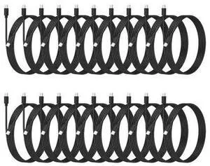 20-Pack USB C 48W PD Fast Charger Cable - Multipack USB-C to Type C Charging Cords Bulk 3.3ft 20-Pack USB C 48W PD Fast Charger Cable - Multipack USB-C to Type C Charging Cords Bulk 3.3ft
