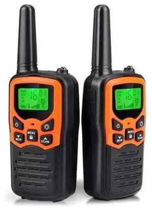 SOEWIOU Walkie Talkies, Long Range Walkie Talkies for Adults with 22 FRS Channels, Family Walkie Talkie with LED Flashlight VOX LCD Display for Hiking Camping Trip (Orange 2 Pack) SOEWIOU Walkie Talkies, Long Range Walkie Talkies for Adults with 22 FRS Channels, Family Walkie Talkie with LED Flashlight VOX LCD Display for Hiking Camping Trip (Orange 2 Pack)