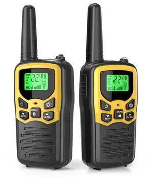 SOEWIOUWalkie TalkiesLong Range Walkie Talkies for Adults Two-Way Radios with 22 Channels FRS VOX Scan LCD Display with LED Flashlight for Field, Survival Biking Hiking Camping 2 Pack (Yellow2) SOEWIOUWalkie TalkiesLong Range Walkie Talkies for Adults Two-Way Radios with 22 Channels FRS VOX Scan LCD Display with LED Flashlight for Field, Survival Biking Hiking Camping 2 Pack (Yellow2)