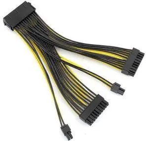 24P 20+4 Pin Dual PSU Power Supply Cable,18AWG ATX Motherboard Mainboard Adapter Connector Cable Mining Extension Cable - 20cm (10 Pcs) 24P 20+4 Pin Dual PSU Power Supply Cable,18AWG ATX Motherboard Mainboard Adapter Connector Cable Mining Extension Cable - 20cm (10 Pcs)