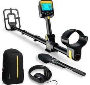 Metal Detector for Adults Waterproof - 2000mAh Chargeable Professional Cordless Gold Detector with LCD Display, Retractable Foldable Higher Accuracy Metal Detector with 10" IP68 Coil - OKESAM Metal Detector for Adults Waterproof - 2000mAh Chargeable Professional Cordless Gold Detector with LCD Display, Retractable Foldable Higher Accuracy Metal Detector with 10" IP68 Coil - OKESAM