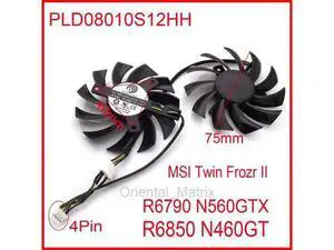 2pcs/lot PLD08010S12HH 12V 0.35A 75mm For MSI R6790 570GTX R6850 N460GTX Graphics Card Cooling Fan 2pcs/lot PLD08010S12HH 12V 0.35A 75mm For MSI R6790 570GTX R6850 N460GTX Graphics Card Cooling Fan
