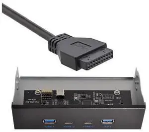 Chenyang USB-C & USB 3.0 HUB 4 Ports Front Panel to Motherboard 20Pin Connector Cable for 5.25" CD-ROM Bay Chenyang USB-C & USB 3.0 HUB 4 Ports Front Panel to Motherboard 20Pin Connector Cable for 5.25" CD-ROM Bay