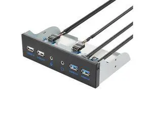 5.25 Inch Desktop PC Case Internal Front Panel USB Hub 2 Ports USB 3.0 And 2 Ports USB 2.0 With HD Audio Port 20 Pin Connector 5.25 Inch Desktop PC Case Internal Front Panel USB Hub 2 Ports USB 3.0 And 2 Ports USB 2.0 With HD Audio Port 20 Pin Connector