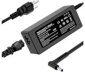 Charger Compatible with HP Laptop Charger 65W 45W Computer Charger Smart Blue Tip Power Adapter 6FT AC Cord Charger Compatible with HP Laptop Charger 65W 45W Computer Charger Smart Blue Tip Power Adapter 6FT AC Cord