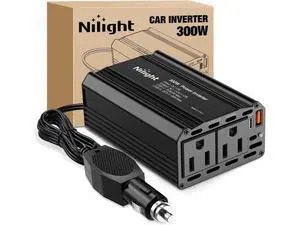 300W Power Inverter 12V DC to 110V AC Car Charger Converter with PD 65W USB C & QC3.0 Fast Charge for Phones Tablets Laptop Computer Game Console Kindle iPad DVD Players Black 300W Power Inverter 12V DC to 110V AC Car Charger Converter with PD 65W USB C & QC3.0 Fast Charge for Phones Tablets Laptop Computer Game Console Kindle iPad DVD Players Black