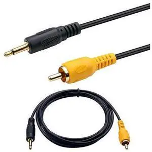 3.5mm to RCA Cable - 3.5mm 1/8 inch Mono Male Plug to RCA Male Jack Audio Cable Cord Gold Plated 1.8m (6Ft) 3.5mm to RCA Cable - 3.5mm 1/8 inch Mono Male Plug to RCA Male Jack Audio Cable Cord Gold Plated 1.8m (6Ft)