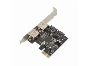 New 2 Port eSATA e-SATA 3.0 and 2 Port SATA 3.0 Serial ATA to PCI-E PCI Express Card Adapter Converter 6.0Gbps ASM1061 Chipset New 2 Port eSATA e-SATA 3.0 and 2 Port SATA 3.0 Serial ATA to PCI-E PCI Express Card Adapter Converter 6.0Gbps ASM1061 Chipset