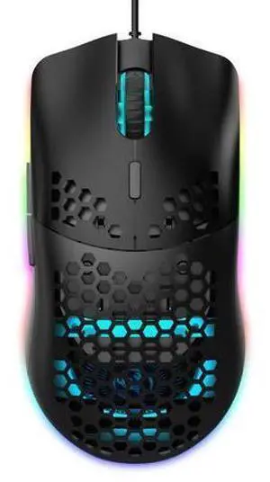 TROPRO Programmable RGB Gaming Mouse, 6 DPI (1000/1600/2400/3200/4800/6400) 96g Ultra Lightweight Honeycomb Optical LED Wired Mouse with Programmable 6 Keys RGB Marquee Effect Light TROPRO Programmable RGB Gaming Mouse, 6 DPI (1000/1600/2400/3200/4800/6400) 96g Ultra Lightweight Honeycomb Optical LED Wired Mouse with Programmable 6 Keys RGB Marquee Effect Light