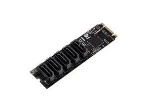 M.2 (PCIe 3.0) to 5 Ports SATA III 6G SSD Adapter with SATAIII Cable Support UEFI PCIe Gen3x2 Non-RAID Jmb 585 Chip M.2 (PCIe 3.0) to 5 Ports SATA III 6G SSD Adapter with SATAIII Cable Support UEFI PCIe Gen3x2 Non-RAID Jmb 585 Chip
