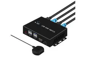 KVM Switcher 2 Port hdmi 4K@60Hz,USB3.0, kvm Switch 1 Monitors 2 Computers and USB Switch 4 hubs, USB switcher 2 Computers km Keyboard Mouse Switch,Printer, Button and Desktop Controller Switching KVM Switcher 2 Port hdmi 4K@60Hz,USB3.0, kvm Switch 1 Monitors 2 Computers and USB Switch 4 hubs, USB switcher 2 Computers km Keyboard Mouse Switch,Printer, Button and Desktop Controller Switching