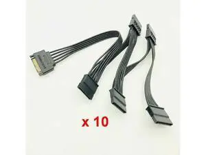 10PCS SATA Power Cable for HDD 15Pin SATA male to 5-ports SATA female SATA Computer Hard Drive Cable HDD Cage Caddy Power Cable 10PCS SATA Power Cable for HDD 15Pin SATA male to 5-ports SATA female SATA Computer Hard Drive Cable HDD Cage Caddy Power Cable