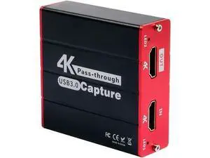 USB3.0 4K HDMI Video Capture Card, 1080P 60FPS HD Game Capture Device Cam Link with HDMI Passthrough Work with Xbox PS5 PS4 Switch DSLR for OBS Twitch Live Streaming and Recording USB3.0 4K HDMI Video Capture Card, 1080P 60FPS HD Game Capture Device Cam Link with HDMI Passthrough Work with Xbox PS5 PS4 Switch DSLR for OBS Twitch Live Streaming and Recording