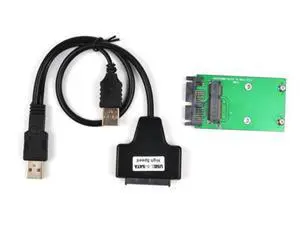 Mini PCIe mSATA 3x5 SSD to 1.8" micro SATA Adapter card + USB micro SATA cable 7+9PIN 13PIN USB TO SSD USB TO MINI PCIE Mini PCIe mSATA 3x5 SSD to 1.8" micro SATA Adapter card + USB micro SATA cable 7+9PIN 13PIN USB TO SSD USB TO MINI PCIE