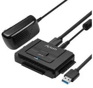 USB 30 to IDE SATA Converter for Universal 25 amp 35 inches SATA HDD SDD amp IDE HDD Drives Support One Touch Backup Function Hard Drive Adapter with 12V 2A Power Adapter and USB 30 Cable USB 30 to IDE SATA Converter for Universal 25 amp 35 inches SATA HDD SDD amp IDE HDD Drives Support One Touch Backup Function Hard Drive Adapter with 12V 2A Power Adapter and USB 30 Cable