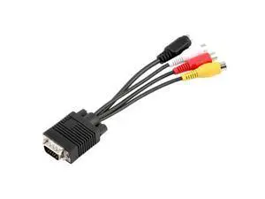 VGA SVGA to S-VIDEO 3 RCA Female Converter Cable VGA to Video TV Out S-Video AV Adapter VGA SVGA to S-VIDEO 3 RCA Female Converter Cable VGA to Video TV Out S-Video AV Adapter
